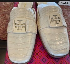 TORY BURCH Georgia Loafer Mules soft croc emboss, New Cream,sz 11,BNIB,MSRP 278