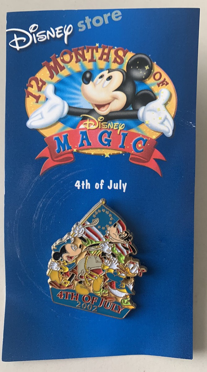New Disney's 12 Months Of Magic Pin 4th Oh July 2002 Pin Trading