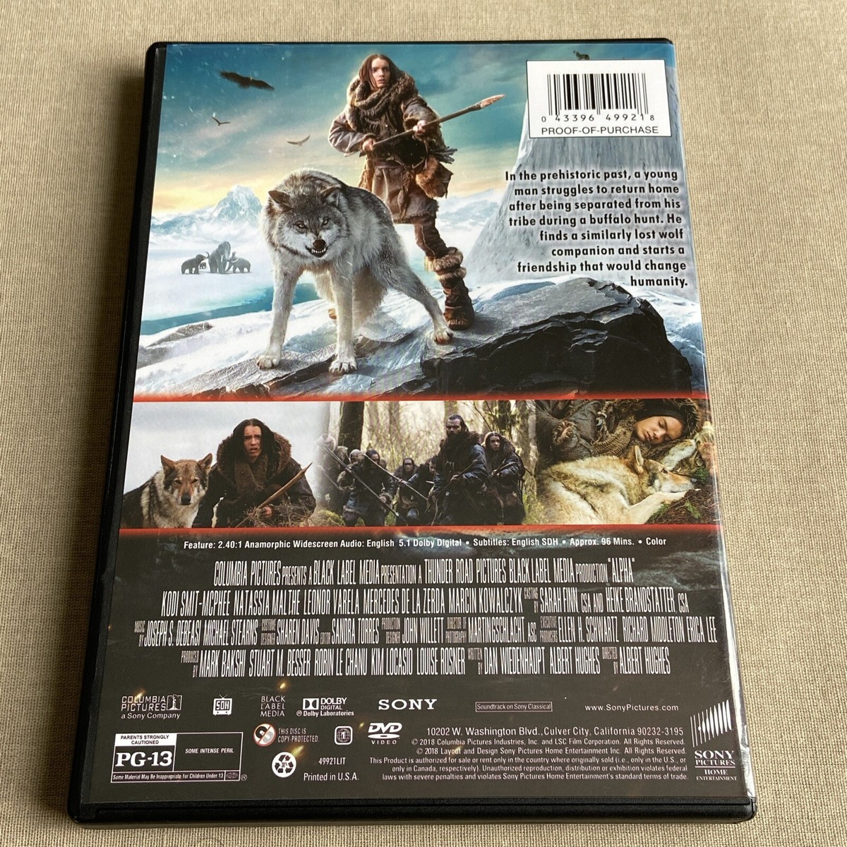 Alpha (DVD 2018) Albert Hughes Kodi Smit-MCPhee Haukur