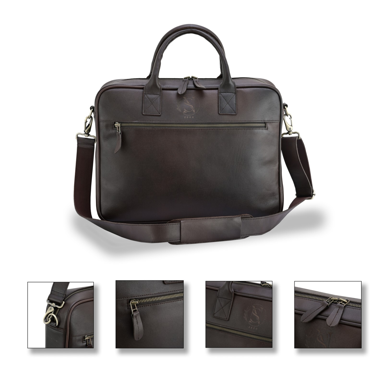 Leather Laptop Briefcase Messenger Bags Men and Women Best O