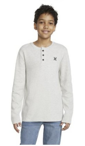 NEW Boy's Hurley 2 Pack Black Gray Thermal Long Sleeve Shirts Size Small 8 - Picture 3 of 14
