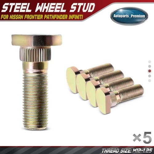 5x M12-1.25 Wheel Lug Bolt for Nissan Frontier 05-21 Pathfinder Altima INFINITI - Picture 1 of 9
