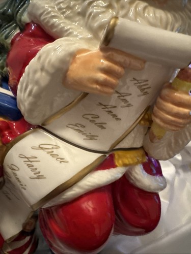 Waterford Holiday Heirlooms, Santa With List Ceramic Cookie Jar 11’ NEW NIB - Picture 2 of 10