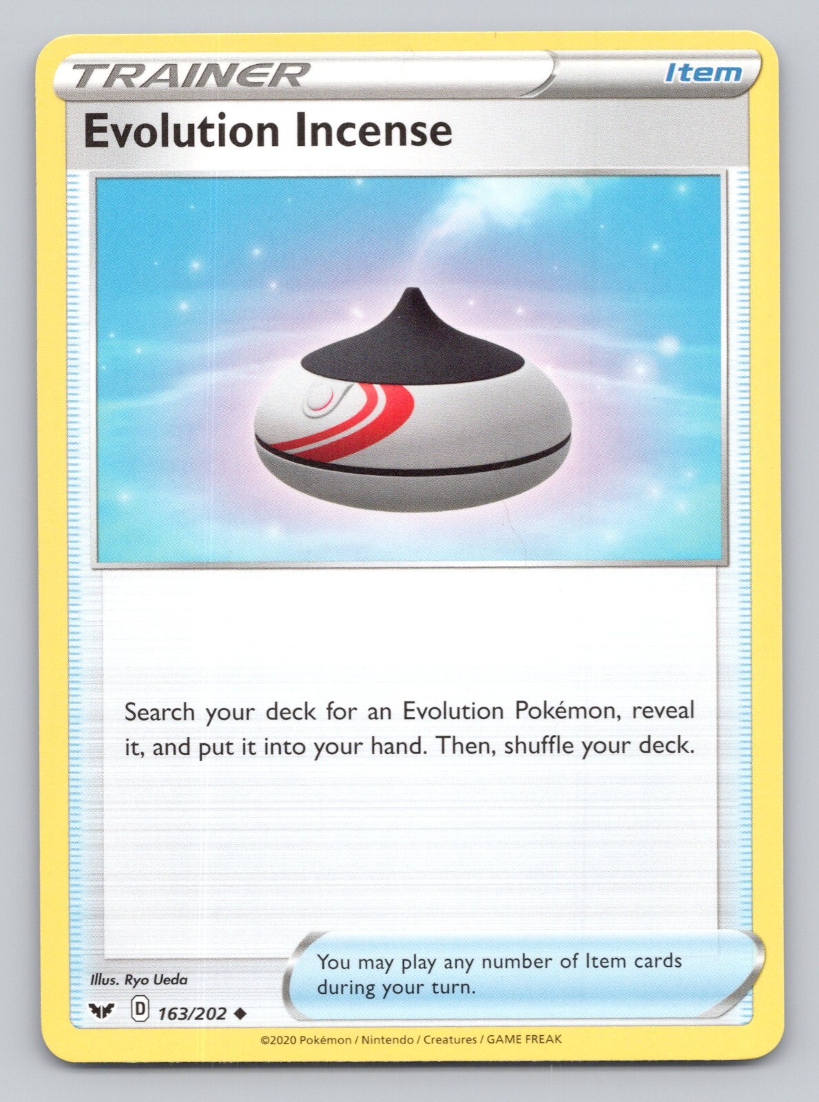 2020 Evolution Incense Pokemon Card Sword & Shield Base Set #163