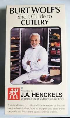 BURT WOLF'S J.A. HENCKELS Short Guide to Cutlery (VHS, 1994)