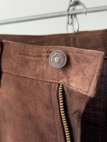 1970s Vintage Men's Levi’s Cowboy Cowhide Suede Brown Pants Size 32 - Picture 7 of 10