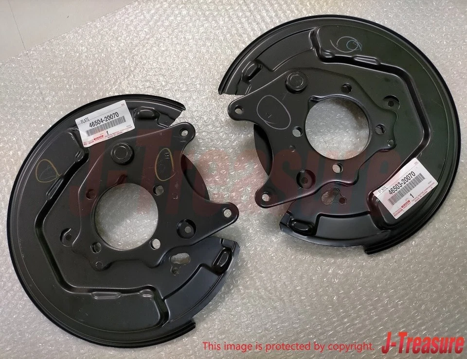 Juego de placa de freno de estacionamiento genuina derecha e izquierda OEM TOYOTA CELICA COROLLA MATRIX Foto 3 de 4