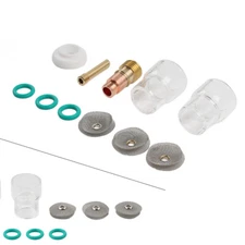 11pcs TIG Welding Torch Stubby Gas Lens #12 Pyrex Glass Cup Kit For WP-17/18/26