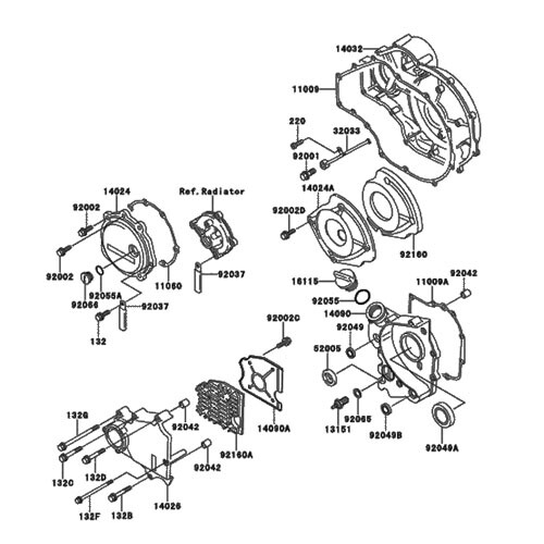 Kit vis moteur Kawasaki ZZR 1100 contre la rouille vis Allen inox ZX-11