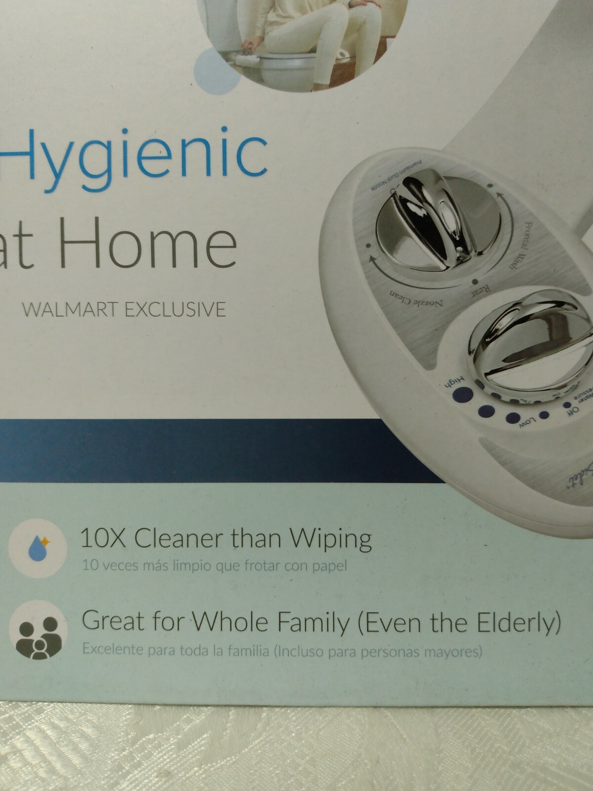 Luxe Bidet W85 Pearl Gray Freshwater Dual Nozzle Self Cleaning Non