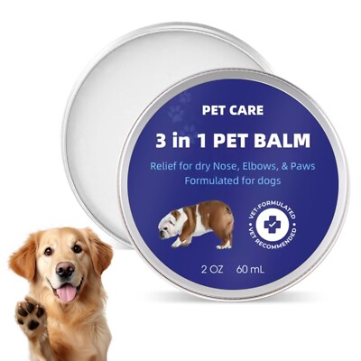 Dog Paw Balm with Shea Butter, Coconut Oil & Beeswax   3-in-1 Natural Moisturize