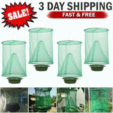 4/2 xThe Ranch Fly Trap Reusable Fly Catcher Killer Cage Net Trap Pest Bug Catch