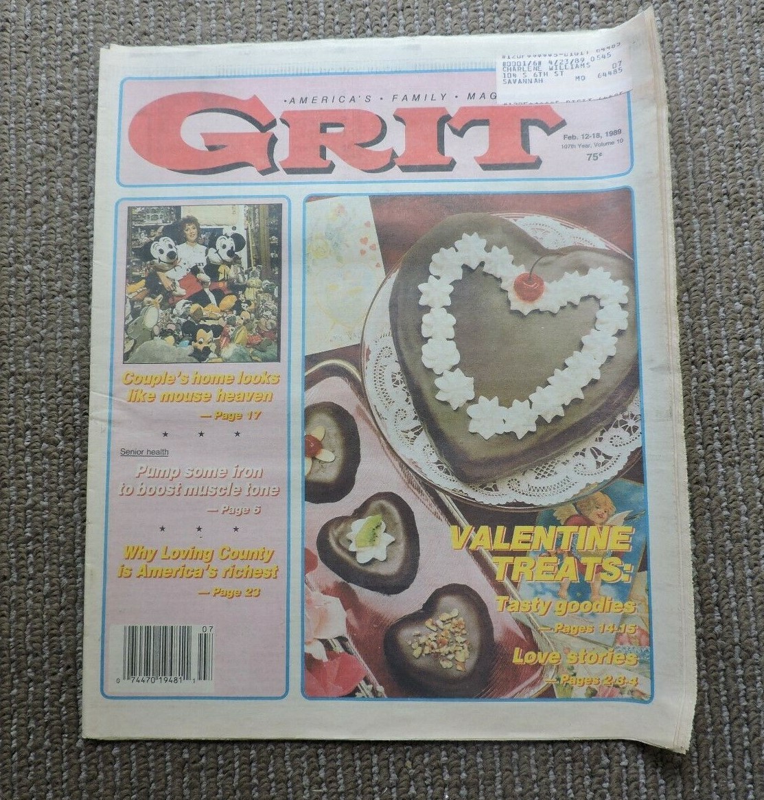 Grit Newspaper February 1218th,1989 America's Family Publication eBay