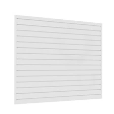 4 ft x 1 ft Slat Wall Paneling PVC White Garage Slatwall with Modular Design 4pc