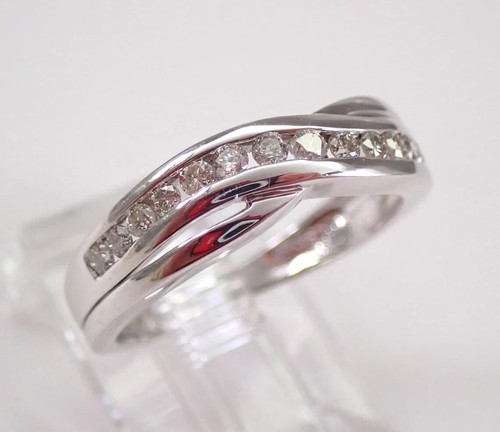 1.00Ct Petite Moissanite Wedding Ring 14k White Gold Plated Anniversary Band - Picture 3 of 6