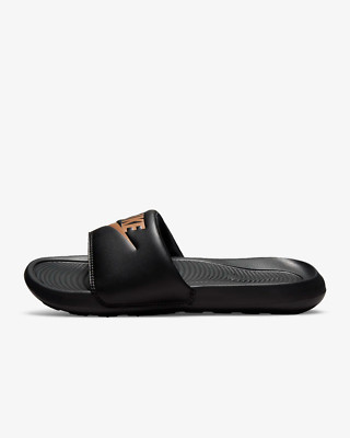Nike Victori One Women's Slides  Size 6 Color Black-ROSE GOLD