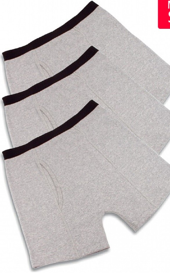 3 Pcs Men’s Incontinence Pants Incontinence Boxer Brief with Absorbent