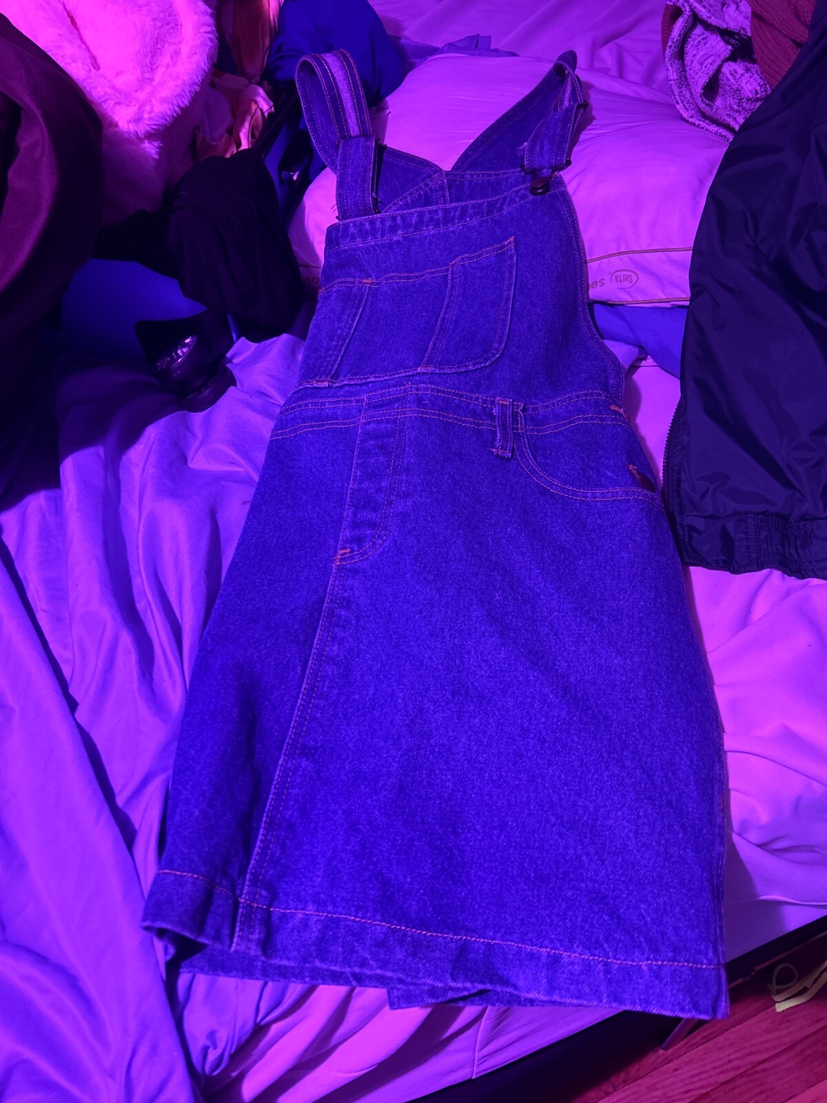 american apparel jean dress mini