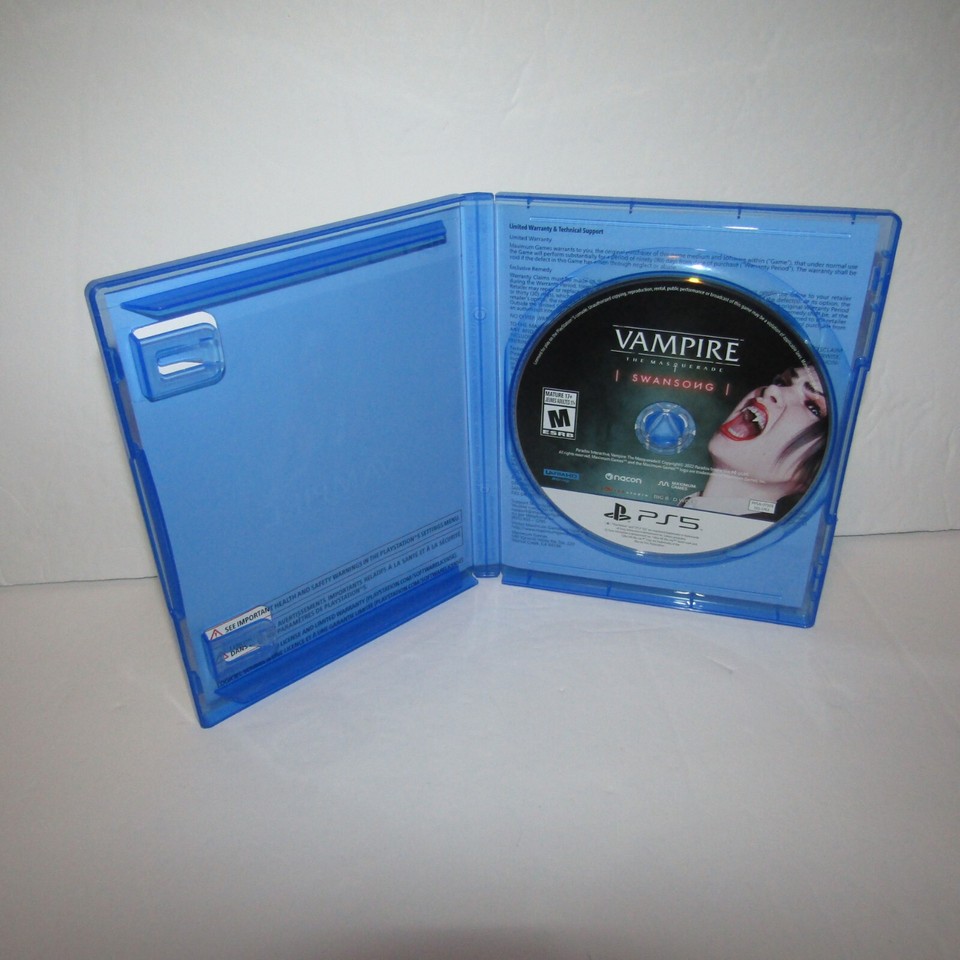 Vampire The Masquerade Swansong Sony PlayStation 5 PS5 Physical Video