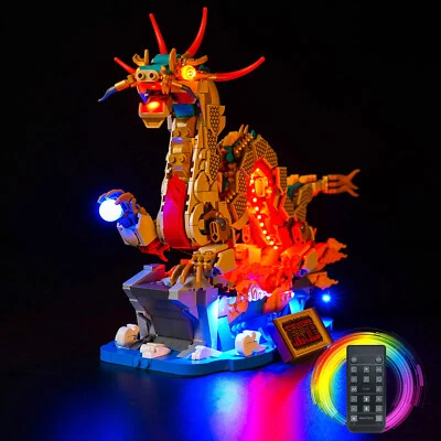 BrickBling LED Licht Kit für LEGO Auspicious Dragon 80112 DIY Dekor (RC Version)
