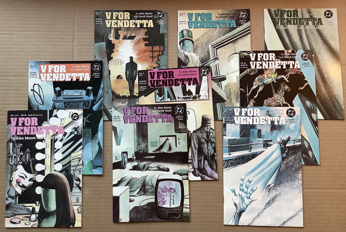 V FOR VENDETTA COMIC LOT (1988) DC; Alan Moore/David Lloyd