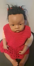 Waltroud Hand Baby Doll African american Realistic Baby Girl 