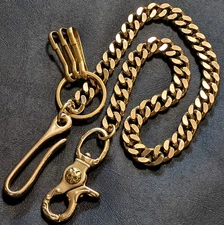 Heavy duty Solid brass Wallet chain Handmade in Japan WGK