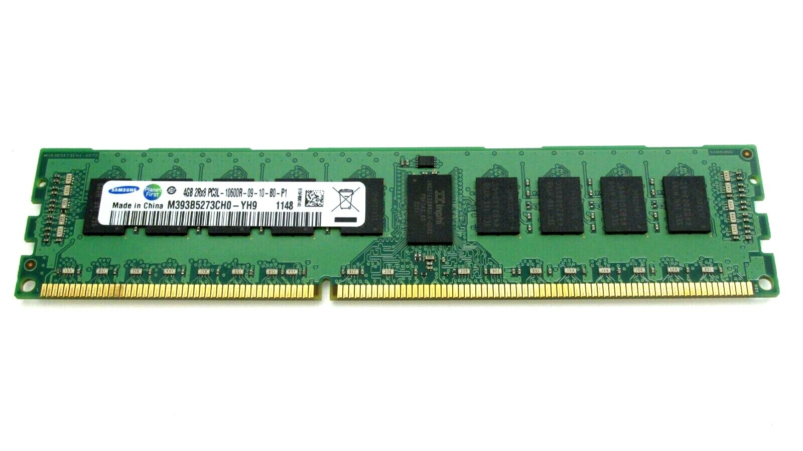 Samsung 4gb 2rx8 Pc3l 10600r 09 10 B0 D2 Samsung 4GB 2Rx8 PC3L-10600R-09-10-B0-P1 Memory RAM M393B5273CH0-YH9