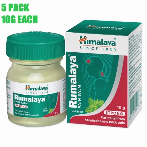 5x Himalaya Pain Balm Mint 10g | Fast Headache & Body Pain Relief | FREE SHIP