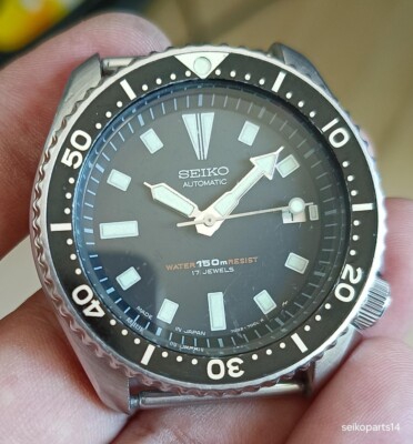 ALL ORIGINAL SEIKO DIVERS 150m DIVER BLACK SEIKO 7002-7001 BIRTH