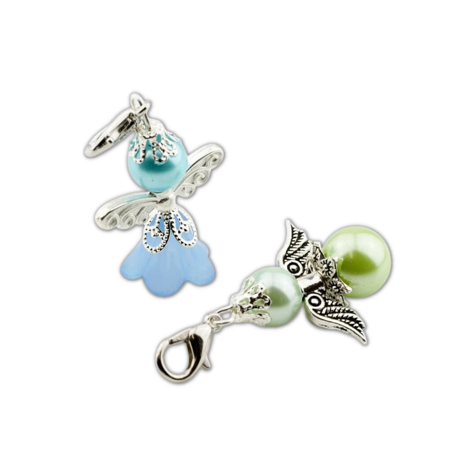 50x Bastelset Schutzengel Charms Engel Perlen Glücksbringer Anhänger Hochzeit - Bild 2 von 4