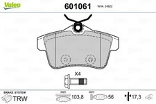 VALEO Bremsbelagsatz, Scheibenbremse Hinterachse u.a. für CITROËN, DS, PEUGEOT