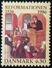 TIMBRE du DANEMARK - RELIGION RÉFORMÉE N°889 NEUF ** LUXE MNH