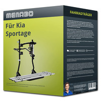 Menabo FahrradträGer Cobra Plus Schwarz/Silber FüR Kia Sportage III SL - 3 RäDer