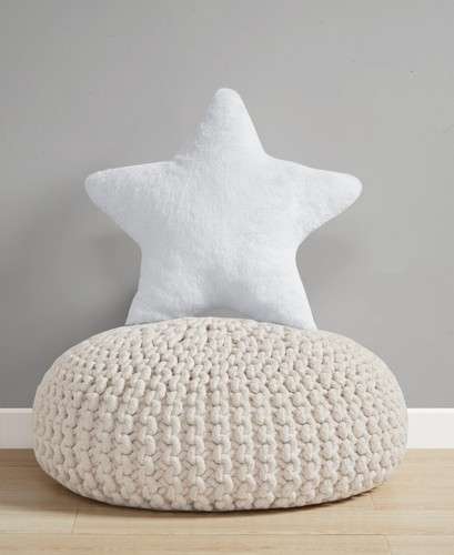 Charter Club Kids Star Decorative Pillow White Soft plush Dream Big Gray 3 Set - Picture 2 of 13