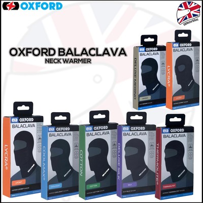 Oxford Motorrad Sturmhaube Motorrad offenes Gesicht Halswärmer Bandana Maske schwarz