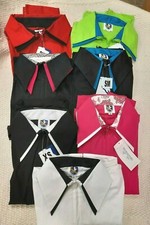 Royal Highness Equestrian Womens Cotton Zip Front Double Collar Show Shirts