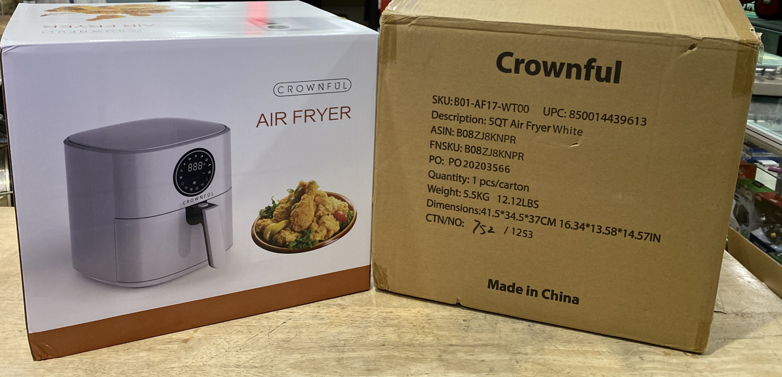 Crownful 5 Quart Air Fryer Electric Hot Oven Oilless Cooker，lcd Digital