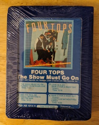 Four Tops - Show Must Go On 8 Track - Sealed - Vintage Original 