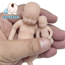 Cute 2PCS/Set 1.9-3.9" Soft Silicone Mini Reborn Baby Dolls Boy & Girl for Kid