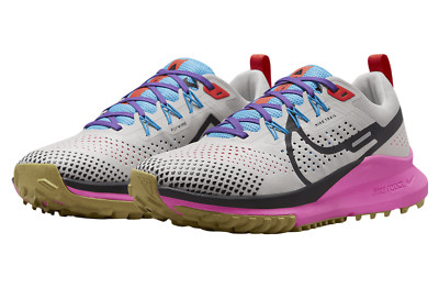 NEW Women Nike Pegasus React Trail 4 Running Shoes Size 6 White Pink FD0876-100