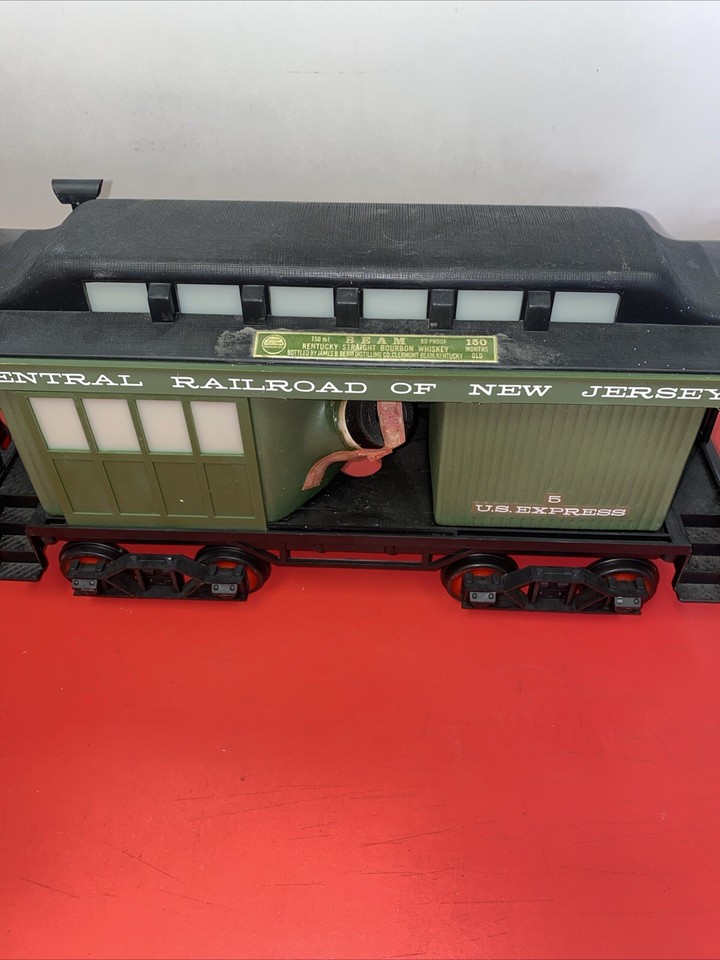 Vintage Jim Beam Decanter Central Railroad of New Jersey Baggage Coal