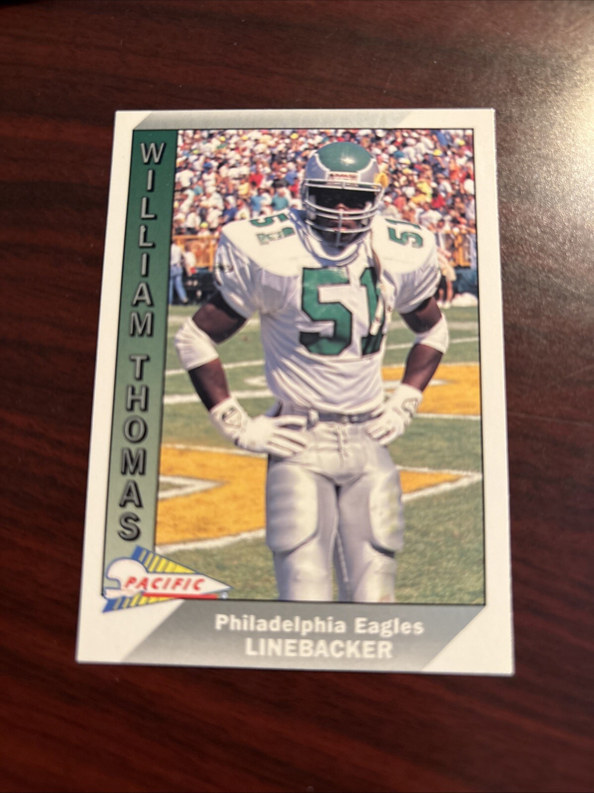 1991 Pacific #630 William Thomas RC Rookie Philadelphia Eagles Texas A&M Aggies 