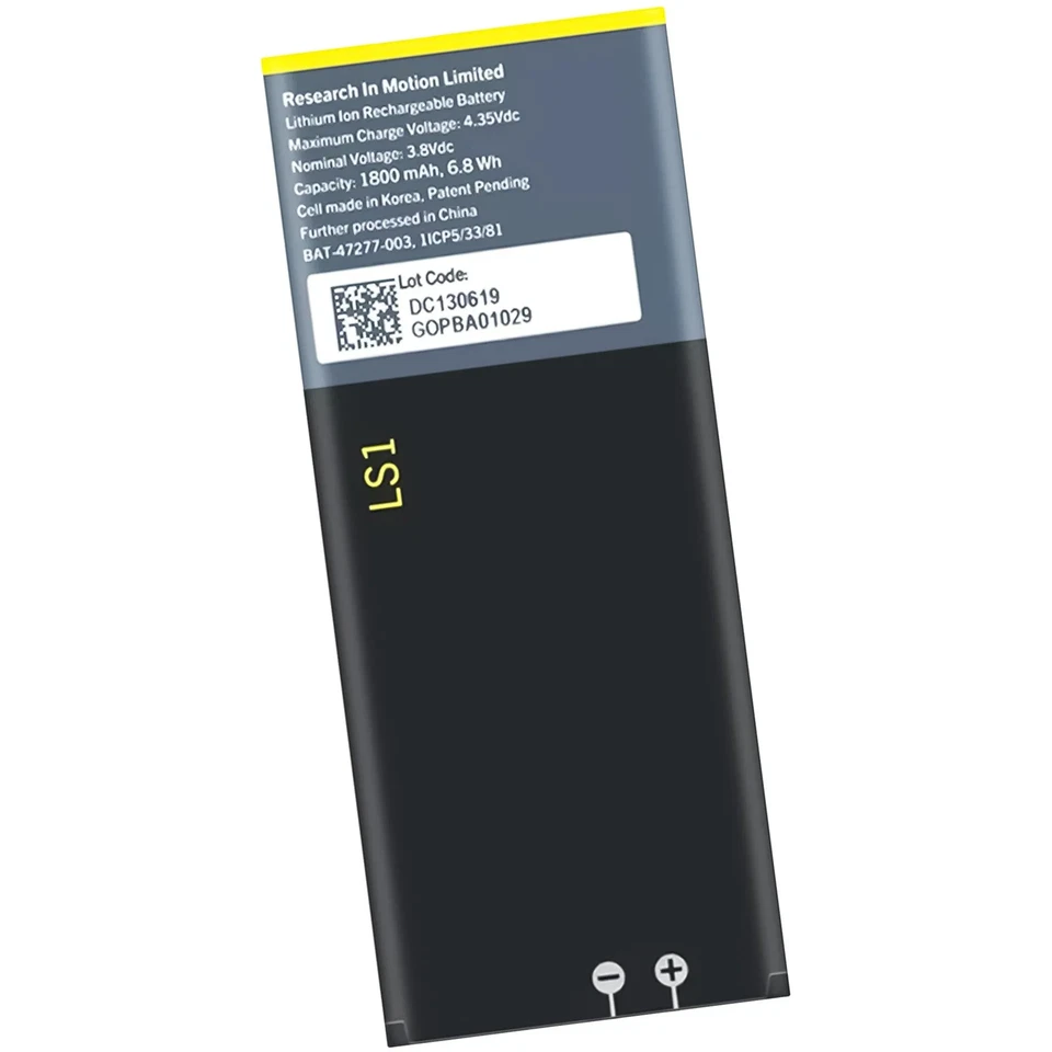 Nueva batería de litio para BlackBerry LS1 para Z10 1800 mAh Foto 2 de 4