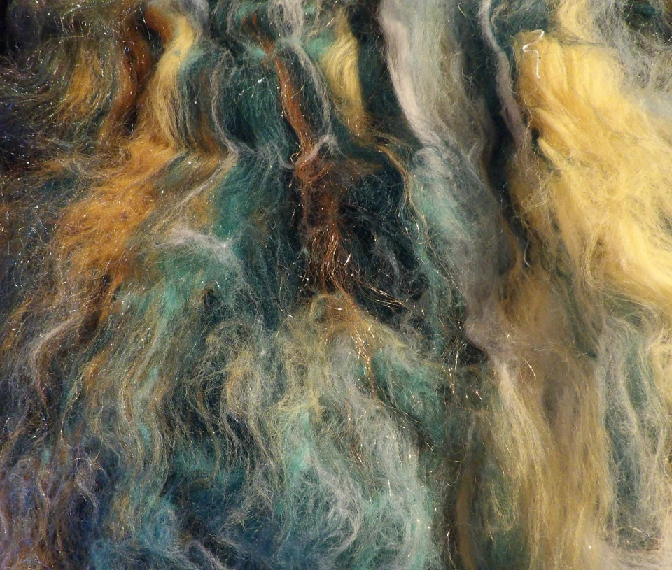 Woodland Fairy Carded Wool Art Batt 100-25g Soft Merino Silk & Sparkle Felt Spin - Image 2 of 4