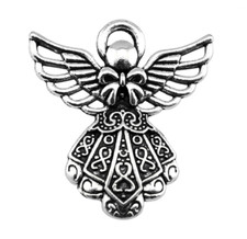 10/30/100pcs Tibetan silver Zinc alloy Angel girl Charm pendant 26x24mm