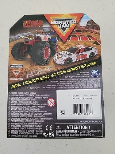 New Spin Master EXCLUSIVE Monster Jam Truck ZOMBIE & Race Car Series 4 - Picture 5 of 8