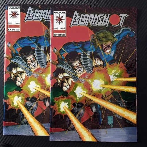1994 Bloodshot Valiant Comic Book #0 - Matching Pair - NICE - Picture 1 of 7