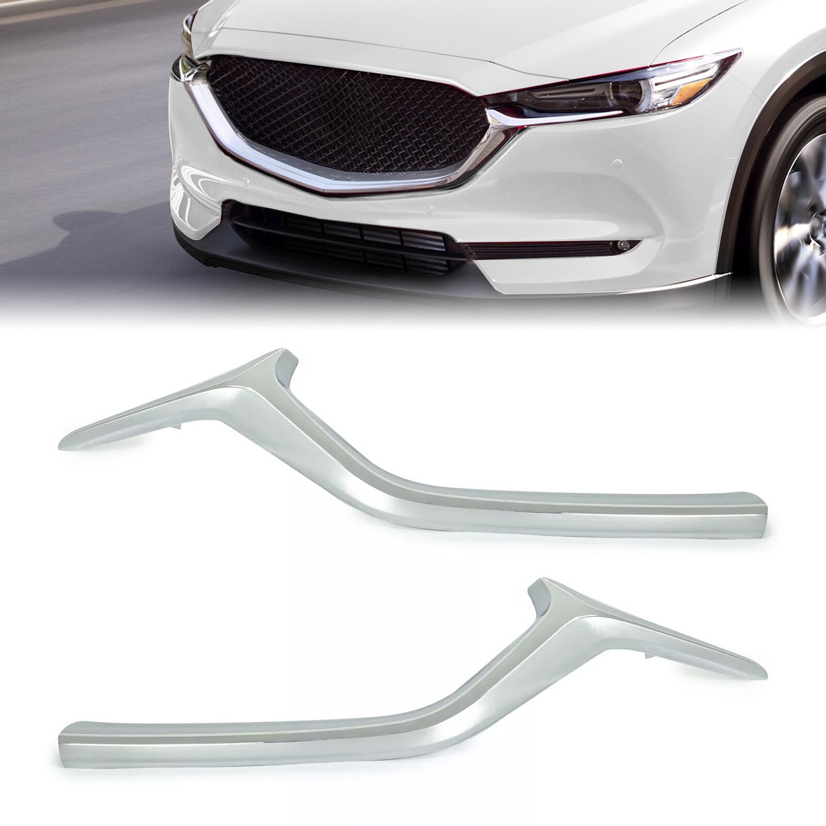 For Mazda CX-5 2017 18 19 20 2021 Chrome Front Bumper Lower Grille