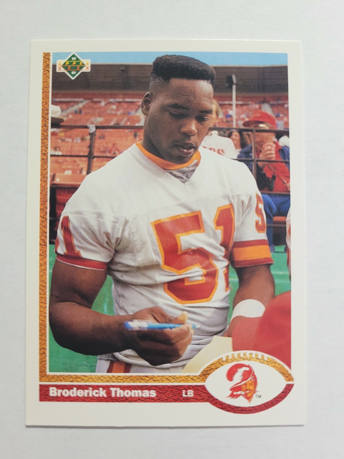 BRODERICK THOMAS 1991 UPPER DECK FOOTBALL CARD # 235 D9605